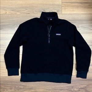 Patagonia Woolyester Fleece Pullover Quarter Zip in Navy Blue Size Medium